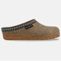 HAFLINGER Grizzly Franzl Filzpantoffel Hausschuh Filzclog Torf, Gr. 44 EU