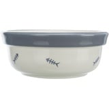 Trixie Napf, Keramik, 0,3 L/Ø 12 cm, Weiß/Blau-Grau - 24860