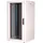 Roline 19-Zoll Netzwerkschrank Basic 22 HE, 600x600 BxT Glastür grau