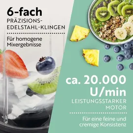 GOURMETmaxx Mixer Mr. Magic 18-tlg. 400W grau/schwarz