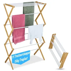Relaxdays Klappbarer Wäscheständer 7,2 m weiß