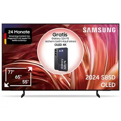 SAMSUNG OLEDGQ77S85D OLED TV (Flat, 77 Zoll / 195 cm, 4K, SMART TV, Tizen)