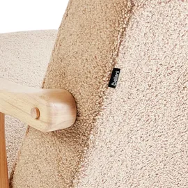 Beliani Schaukelsessel LEKNES Bouclé 0 x 0 x 0 cm Beige gepolstert