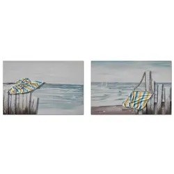 Bild DKD Home Decor Strand Mediterraner (90 x 2,5 x 60 cm) (2 Stück)