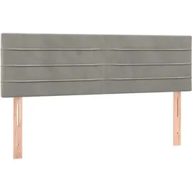 vidaXL Boxspringbett 140 x 200 cm Hellgrau