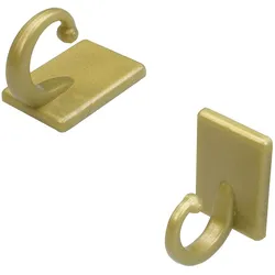 Raffhaken LIEDECO, gold (goldfarben, matt), Kunststoff, Raffhalter, für leichte Vorhänge