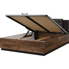 petits-meubles Alec 140 x 200 cm Braun/Schwarz