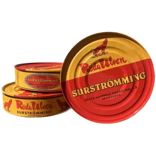 Surströmming HERING | Schwedische Spezialität | Röda Ulven 300g/400g Dose (fermentierte Heringe) | Surströmming Challenge | Fisch aus Schweden