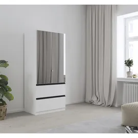 Rauch Kleiderschrank Costa 91 x 197 cm Holzwerkstoff weiß