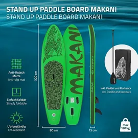 ECD Germany SUP Board Makani 320 x 80 x 15 cm grün