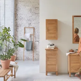 Tikamoon Badschrank aus Teak 45 cm Massivholz beige