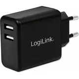 Logilink PA0210 2-fach, 2,4 A, Schwarz