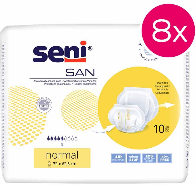 Seni San Normal - 8 x 10 Stück, Normal