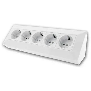 ChiliTec Schuko-Steckdose 5-fach Weiß