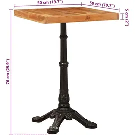 vidaXL Bistrotisch 50 x 76 cm braun
