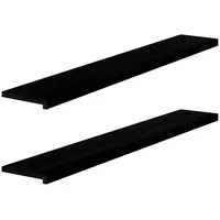 VidaXL Fensterbänke 2 Stk. Dunkelbraun 160x25x2 cm Massivholz Eiche