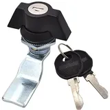 CEFPOD Briefkastenschloss,Nockenschloss 2 STÜCKE Tür Postfachschublade Schrank Locker Nockenschloss T Kunststoff Griff Schrank Sicherheitsmöbelschlösser mit Tasten Hardware (Color : SK1-0815-1 Big)