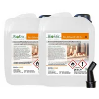 BioFair 10 Liter (2 x 5L) Bioethanol 100% in