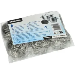 Starpak 96 Spiraltopfreiniger Edelstahl rund Ø 6 cm · 4 cm silber , kratzend