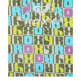 Roxy Badeponcho "Rg Stay Magical Printed", grün letter up, Obermaterial: 100% Baumwolle., Hausmäntel