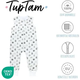 TupTam Baby Schlafsack Sommerschlafsack Safari Tierköpfe Orange 80/86