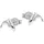 GALLAY Ohrstecker springender Delfin Silber 925 10 mm