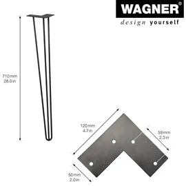 wagner® design yourself 4 WAGNER® design yourself HAIRPIN ST 8271 Tischbeine schwarz