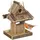 Relaxdays Vogelfutterhaus Holz, zum Aufhängen, Garten, Vogelfutterspender Kleinvögel, Hxbxt 25 x 17,5 x 16 cm, Natur
