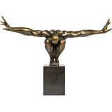 Kare Deko Objekt Athlet, Bronze, modern, große Dekorationsfigur, Marmor Sockel, Fitness Statue Design Mann, Skulptur, (H/B/T) 52x75x23cm