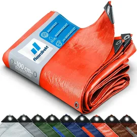 Floordirekt Abdeckplane 6 x 10 m Orange