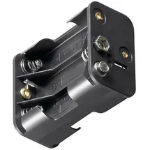 AccuCell Batteriehalter für 6 Stück Mignon AA LR6 Akkus oder Batterien Schwarz