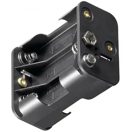 AccuCell Batteriehalter für 6 Stück Mignon AA LR6 Akkus oder Batterien Schwarz