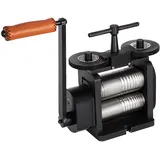 VEVOR Schmuckmühle Kombinierte Mühle 130 mm Breite 65 mm Durchmesser Rollen Manuelle Mühle Markierungswerkzeuge Schmuck für Juweliere und Handwerk