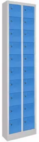 Pavoy Kleinfachschrank, 2 x 10 Fächer, Korpus Lichtgrau/ Front Lichtblau