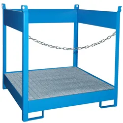 Fass Stapelpalette FSP 4 lackiert RAL5012 Lichtblau Umwelt Lagertechnik