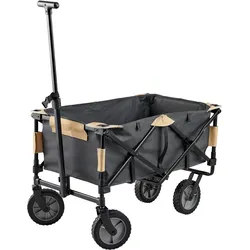 Bollerwagen klappbar für Familienzelt und Campingausrüstung carbongrau|Cappuccino-Beige No Size