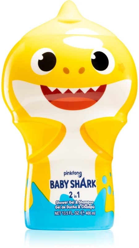 Air Val Baby Shark Duschgel & Shampoo 2 in 1 für Kinder 400 ml