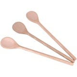 Balna Kochlöffel-Set 3 Stück aus Holz – Holzlöffel Rührlöffel 25 cm rund zum Kochen und Backen Küchenhelfer, Küchenutensilien, Holzkochlöffel Set