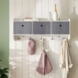 Mondeer Wandgarderobe mit Ablage 98 x 40 x 22 cm Weiß