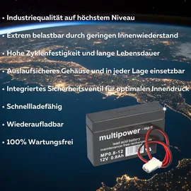 Multipower MP0,8-12AMP Blei-Akku 800 mAh 1 St.