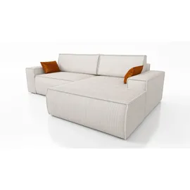 mebloland Ecksofa TOR mit Schlaffunktion. Farbe: Silver. - Hellgrau