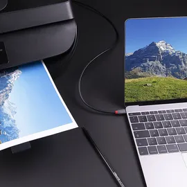 Lindy 36666 1m USB 3.2 Typ C an B Kabel, Anthra Line - USB-Kabel - 24 pin USB-C to Type - 1 m