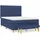 vidaXL Boxspringbett mit Matratze Blau 140x200 cm Stoff1399181