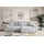 altdecor Ecksofa Cord 4-Sitzer Grau