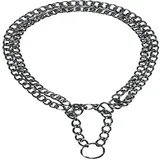 Trixie Zug-Stopp-Kettenhalsband, zweireihig, verchromt, 40 cm/2,0 mm