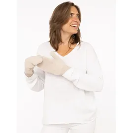 Zwillingsherz Fäustlinge ZWILLINGSHERZ, Damen, beige (hellbeige), Strick, Kaschmir, unifarben, Handschuhe Fäustlinge, aus reinem Kaschmir