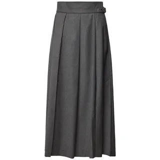 WEEKEND BY MAX MARA Midirock Faltenrock PALK aus Wolle grau 36