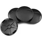 RhinoTuning 4 Stück Satz 68mm Nabendeckel OD 68mm ID 61.5mm Radnabenkappen 2.68in Radnabendeckel Radkappen für 654F(Schwarz)
