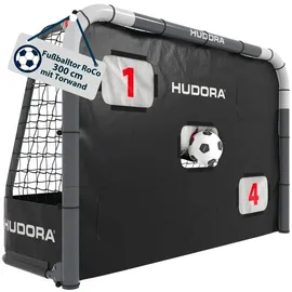 Hudora Fußballtor Schwarz 300 x 200 x 120 cm