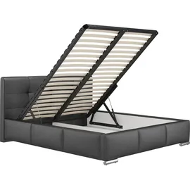 Fun Möbel Polsterbett Doppelbett TAYLOR Komplettset Kunstleder Rot 140x200cm - Rot